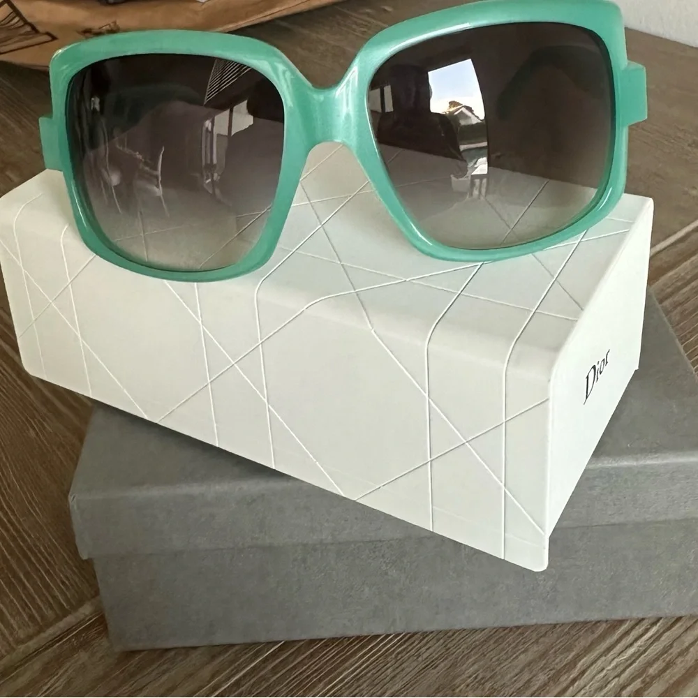 Dior Turquoise Vintage Sunglasses - Picture 2 of 4